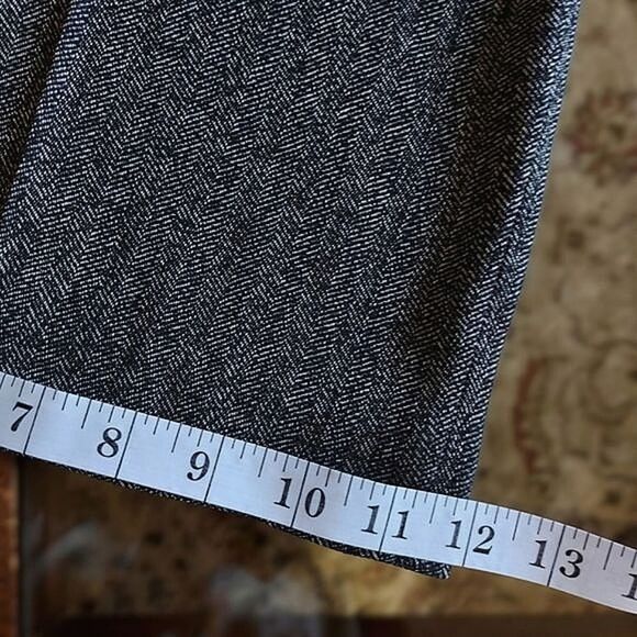 Vtg Y2K Precis charcoal grey herring bone wide leg dress pants - Picture 11 of 11
